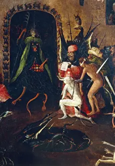 Tryptic of the Last Judgement, right panel. The Hell with half-man, half-animal monsters