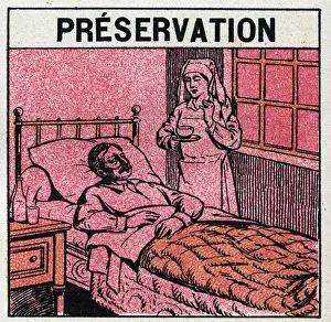 Smallpox Prints: Ultraviolet rays: to avoid scars caused by smallpox, patients should be treated in rooms