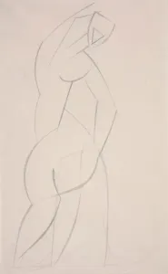 Henri Gaudier-Brzeska Prints: Untitled (Study for Red Stone Dancer), 1912 (pencil on paper)