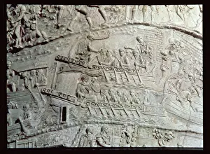 Roman And Etruscan Antiquities And Sites Prints: Various embarkations, detail from Trajan's Column, 2nd century (carved stone)