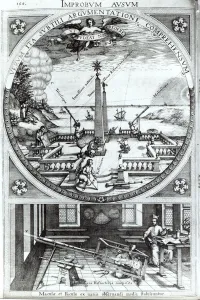 Rotation Prints: Various methods of observing sunspots, illustration from Rosa Orsina