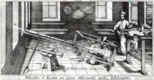 Experimenting Prints: Various methods of observing sunspots, illustration from Rosa Orsina