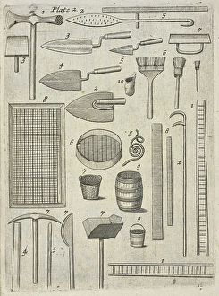 Utensil Prints: Various tools and items of equipment