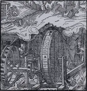 1556 Prints: Ventilating mine