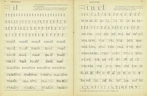 Armand Rapeno Prints: Vertical lowercase letters: cursive principles and body styling tips, c.1890 (print)
