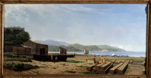 View of the Bay of La spezia, Italy (oil on canvas, 19th century) View of the Bay of La spezia, Italy (oil on canvas, 19th century)