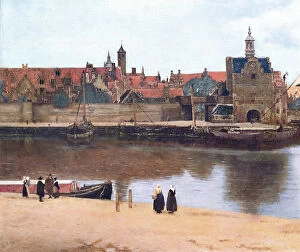 View of Delft, c. 1660-61 (oil on canvas) (detail of 1109252)