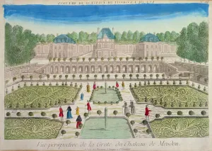 View of the Grotto at the Chateau of Meudon (coloured engraving) View of the Grotto at the Chateau of Meudon (coloured engraving)