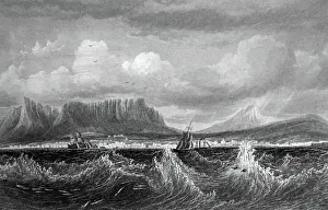 Mzengravingengraving Prints: A view of Table Mountain, 1850