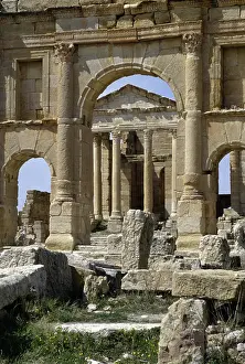 Juno Prints: View of Temple of Juno through Gate of Antoninus