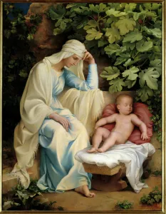 Virgin and child. Painting by Edmond Lechevallier-Chevignard (Lechevallier Chevignard Virgin and child. Painting by Edmond Lechevallier-Chevignard (Lechevallier Chevignard