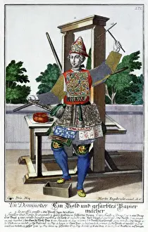 A wallpaper maker, c.1735 (engaving)