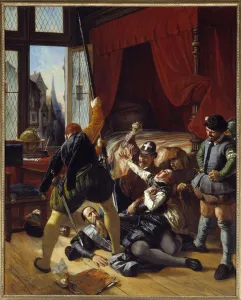 War of religion: ' Scene de la Saint Barthelemy, assassination of Briou, governor of the Prince of Conti War of religion: ' Scene de la Saint Barthelemy, assassination of Briou, governor of the Prince of Conti