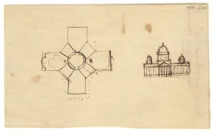 Washington: Capitol, study plan and elevation, 1792 (ink on paper)