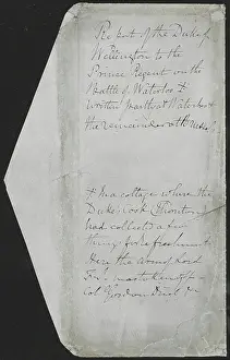 Document By Name Prints: The Waterloo despatch: autograph draft, by Arthur Wellesley, 1st Duke of Wellington