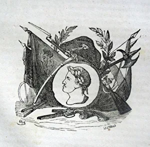 Peter Maverick Prints: Weapons and a flag