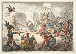 Disorganised Prints: Westminster-Conscripts under the Training Act, 1806 (hand coloured engraving)