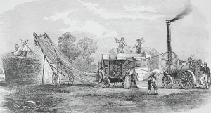 Threshing Prints: A Wilkinsons, Wright & Co's steam driven threshing and stacking machine
