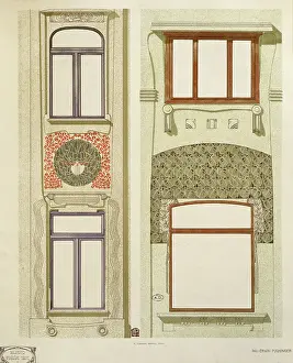 Window decoration elements, 1902, by Erwin Puchinger (1875-1944), Germany, 20th century