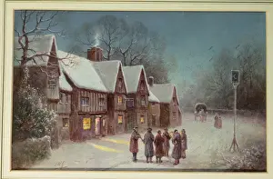Christmas Up To Mid-20th Century Prints: Winter Scene