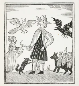 The Witch of the Woodlands, illustration from Chap-books of the Eighteenth The Witch of the Woodlands, illustration from Chap-books of the Eighteenth