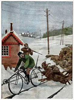 Runaway Prints: Wolf's attack, 1902 (print)