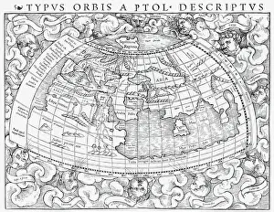 Immanuel Kant Prints: World Map and Wind Map