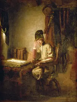 Frank Holl Prints: A Young Philosopher in His Study